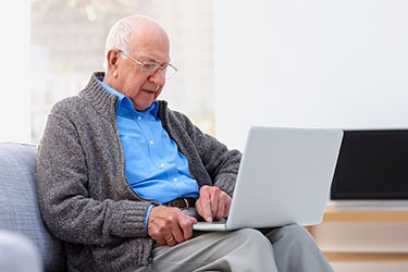  Man using a laptop