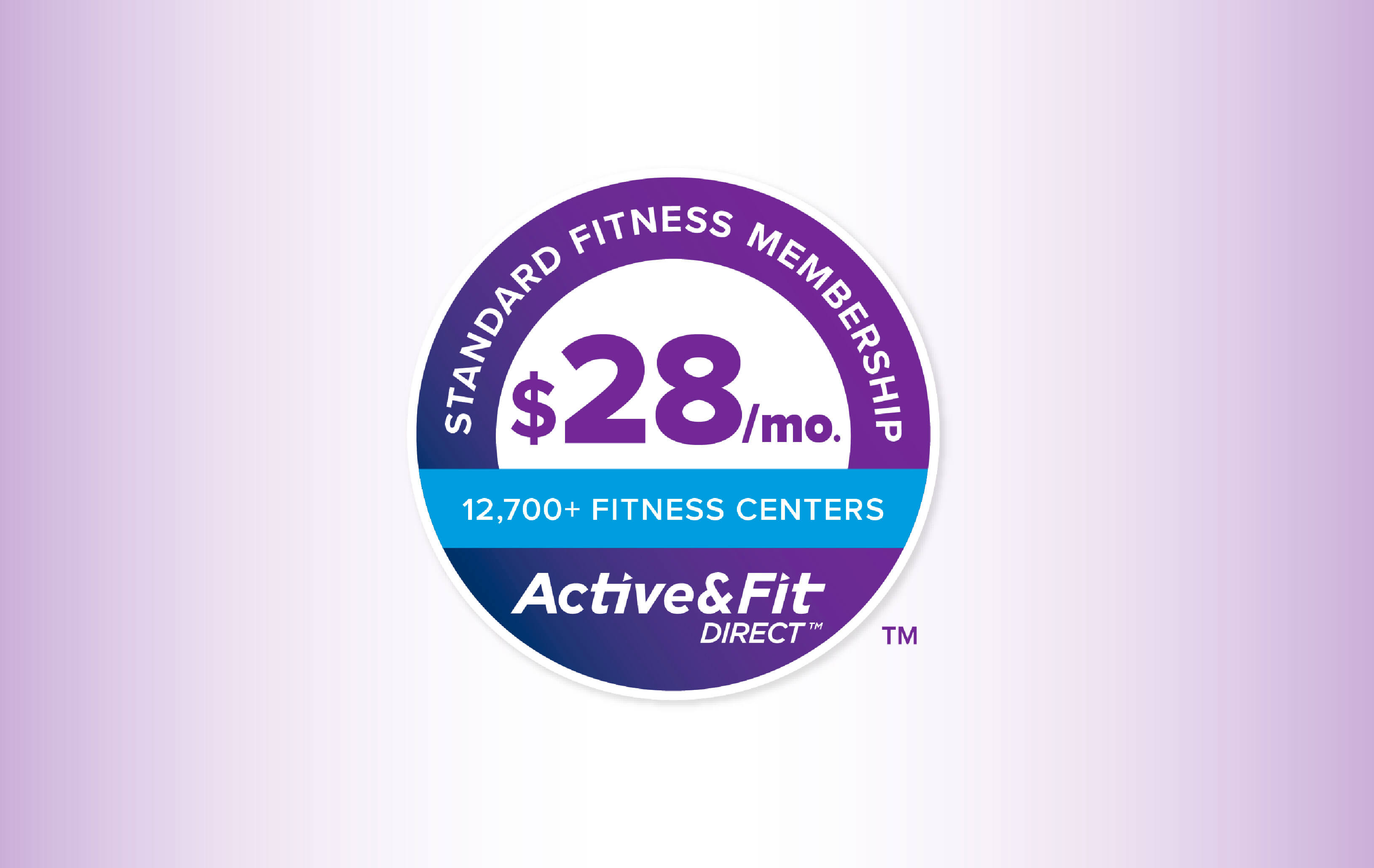 Active&Fit $28/month fitness membership badge